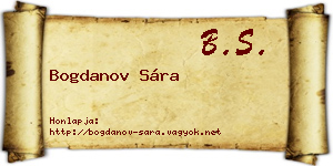 Bogdanov Sára névjegykártya